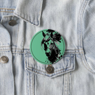 Badge Rond 7,6 Cm Spirit Pony 3 Aqua