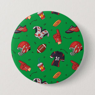 Badge Rond 7,6 Cm Sports de football équipement, nourriture et bois