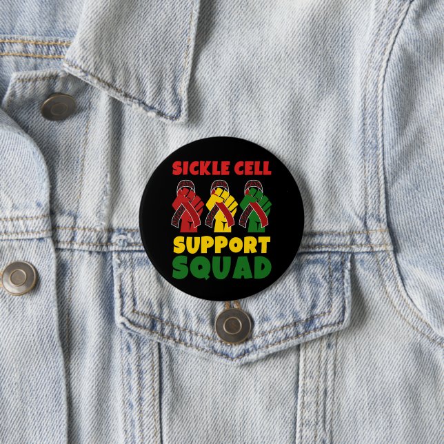 BADGE ROND 7,6 CM SQUAD DE SOUTIEN À LA SENSIBILISATION AUX CELLULES (En situation)