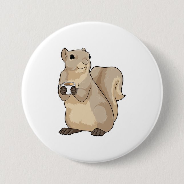 Badge Rond 7,6 Cm Squirl Coffee Cup (Devant)