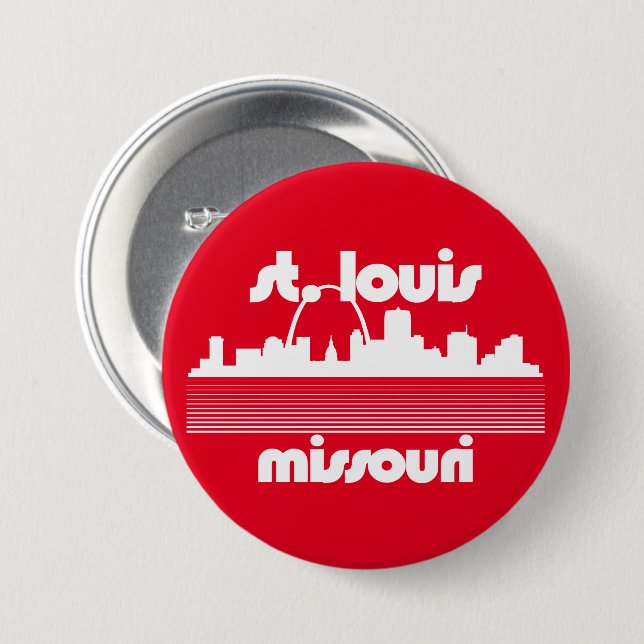 Badge Rond 7,6 Cm St. Louis Missouri (Devant & derrière)