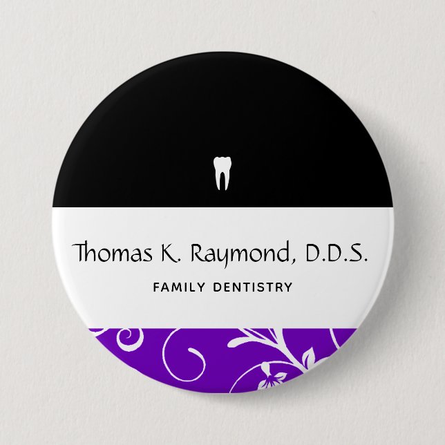 Badge Rond 7,6 Cm Staff pro Damask (Devant)
