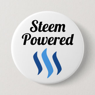 Badge Rond 7,6 Cm Steem a actionné le bouton