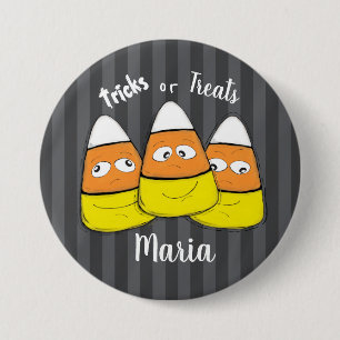 Badge Rond 7,6 Cm Sticker rond classique Halloween Corn Candy sourir