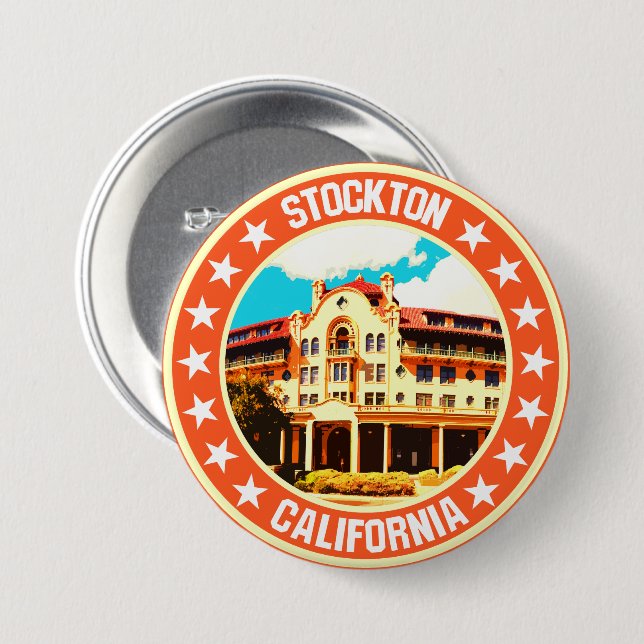Badge Rond 7,6 Cm Stockton (Devant & derrière)