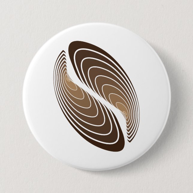 Badge Rond 7,6 Cm strate de café (Devant)