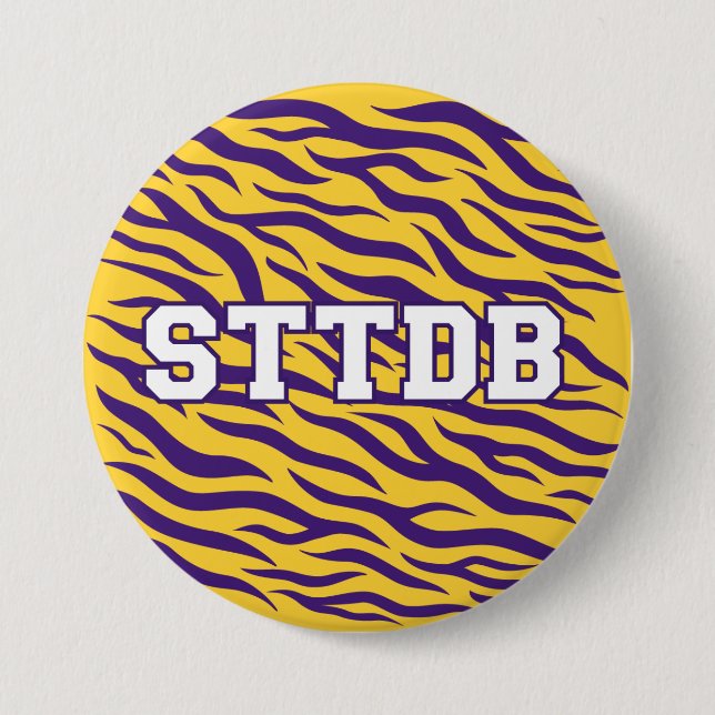 Badge Rond 7,6 Cm STTDB LSU Pin - Tiger Band Neck Jeu Jour Pin (Devant)