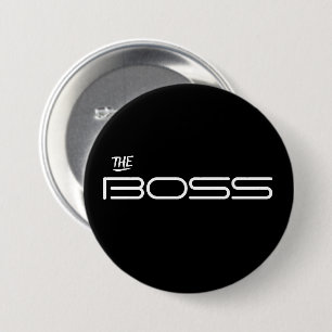 Badge Rond 7,6 Cm Style Bouton BOSS
