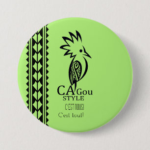 Badge Rond 7,6 Cm Style Cagou