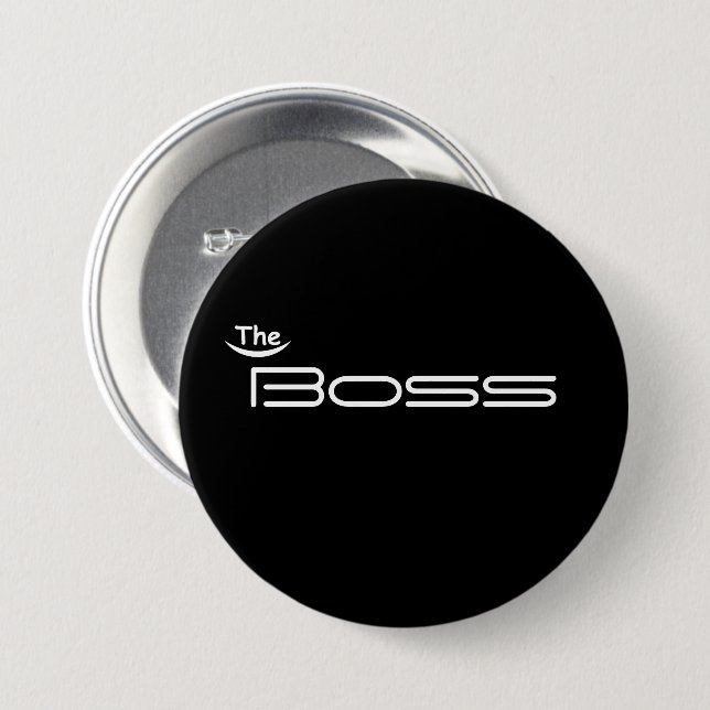 Badge Rond 7,6 Cm Style Gold Le BOSS (Devant & derrière)