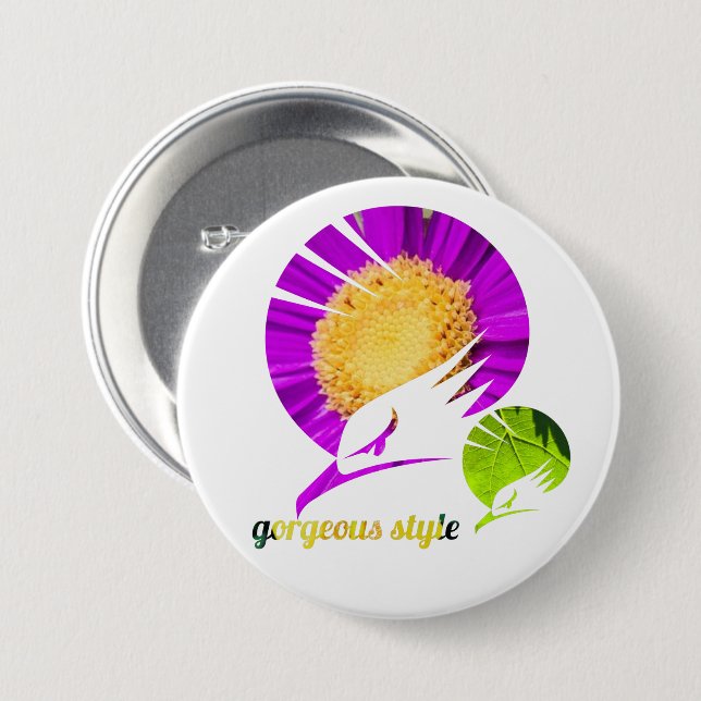 Badge Rond 7,6 Cm Style magnifique (Devant & derrière)
