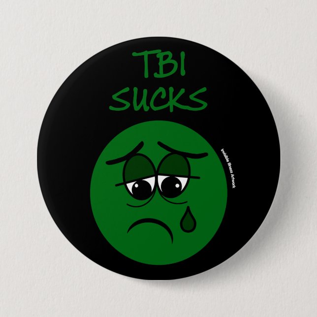 BADGE ROND 7,6 CM SUCKS...TBI (Devant)