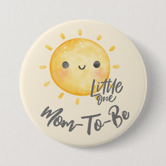 Badge Rond 7,6 Cm Sunshine Little Un Baby shower Maman-To-Be