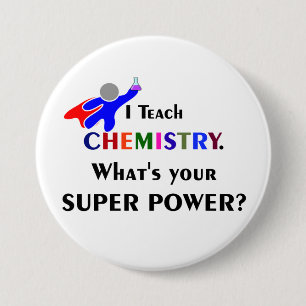 Badge Rond 7,6 Cm Superhero de chimie