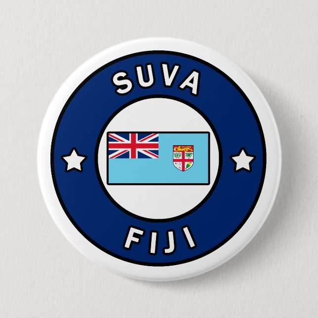 Badge Rond 7,6 Cm Suva Fidji (Devant)