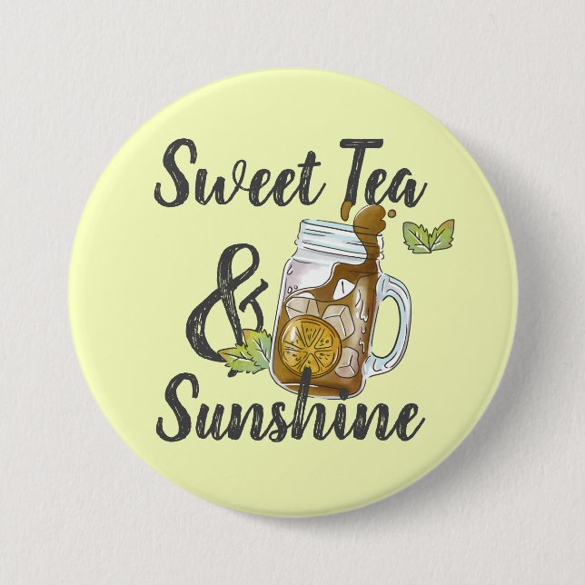 Badge Rond 7,6 Cm Sweet Tea and Sunshine (Devant)
