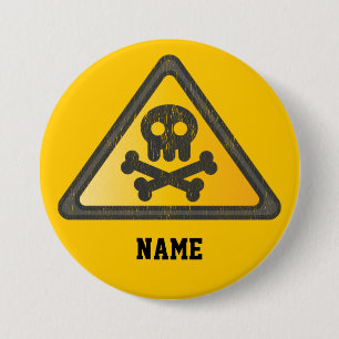 Badge Rond 7,6 Cm Symbole d'avertissement amusant Thunder_Cove