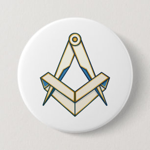 Badge Rond 7,6 Cm symbole de la franc-maçonnerie en origami