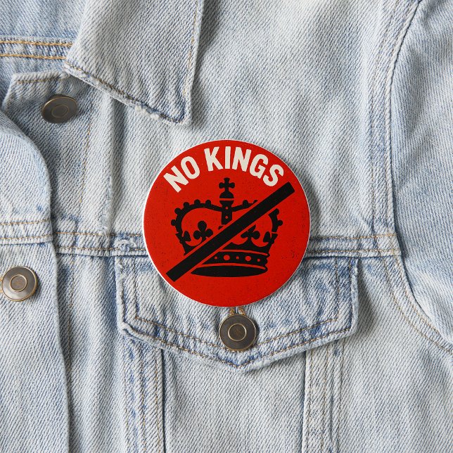 Badge Rond 7,6 Cm Symbole de protestation sans rois (Créateur téléchargé)