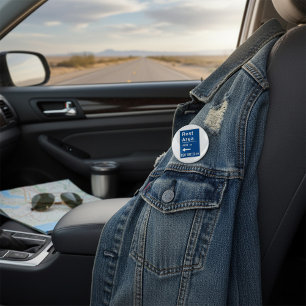 Badge Rond 7,6 Cm Symbole du chemin de gauche de la zone de repos 40