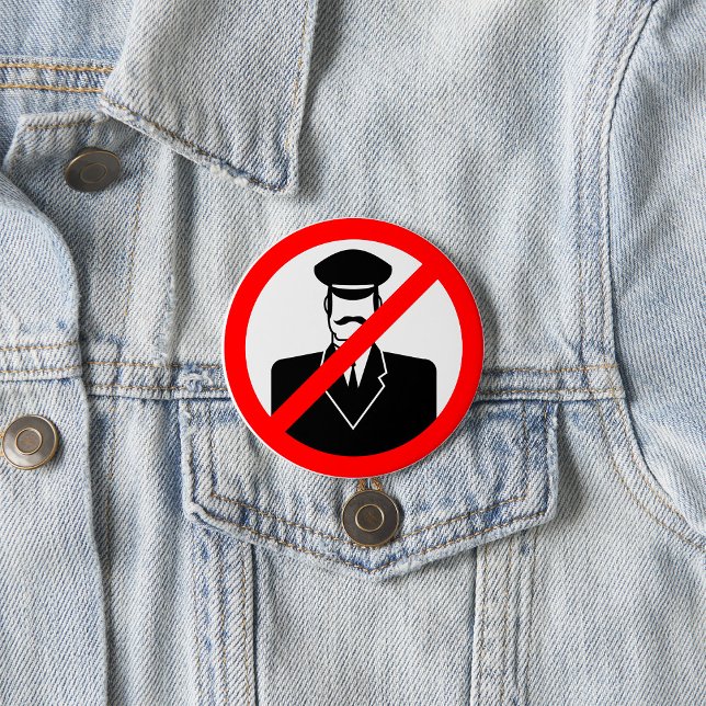 Badge Rond 7,6 Cm Symbole interdit de chauffeur Avertissement drôle (Créateur téléchargé)