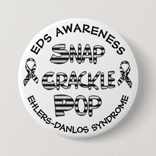 Badge Rond 7,6 Cm Syndrome Ehlers-Danlos de Snap, Cracket, Pop EDS