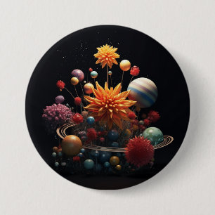 Badge Rond 7,6 Cm Système solaire Badge rond 7,5 cm