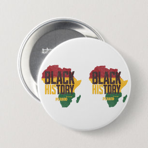 Badge Rond 7,6 Cm T-shirt Vintage Histoire des Noirs pour Parents et