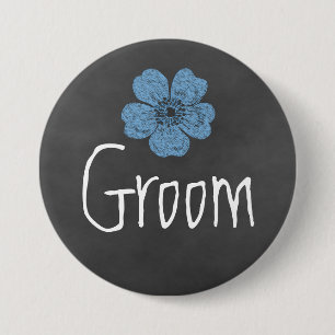 Badge Rond 7,6 Cm Tableau de montage Rose bleu sauvage de la pièce