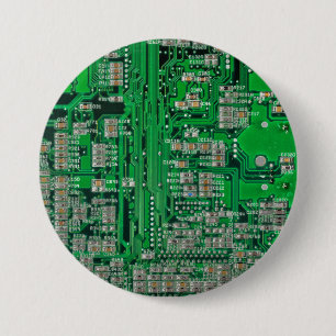 Badge Rond 7,6 Cm Tableau des cartes de circuits imprimés