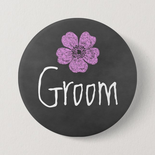Badge Rond 7,6 Cm Tableau noir Roses roses roses sauvages (Devant)