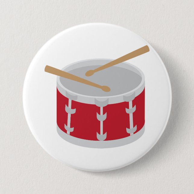 Badge Rond 7,6 Cm Tambour (Devant)