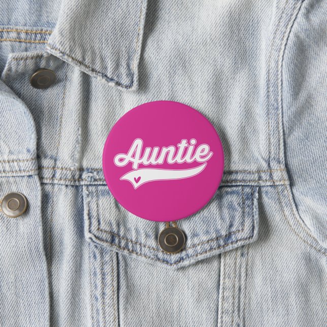 Badge Rond 7,6 Cm Tante (En situation)