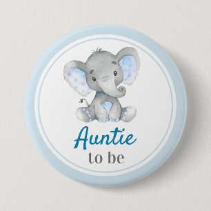 Badge Rond 7,6 Cm Tante à être nouvel éléphant de douche de tant