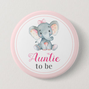 Badge Rond 7,6 Cm Tante pour la nouvelle tante Baby Girl Showleur El