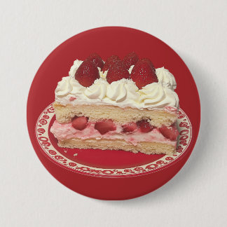Badge Rond 7,6 Cm Tarte aux fraises