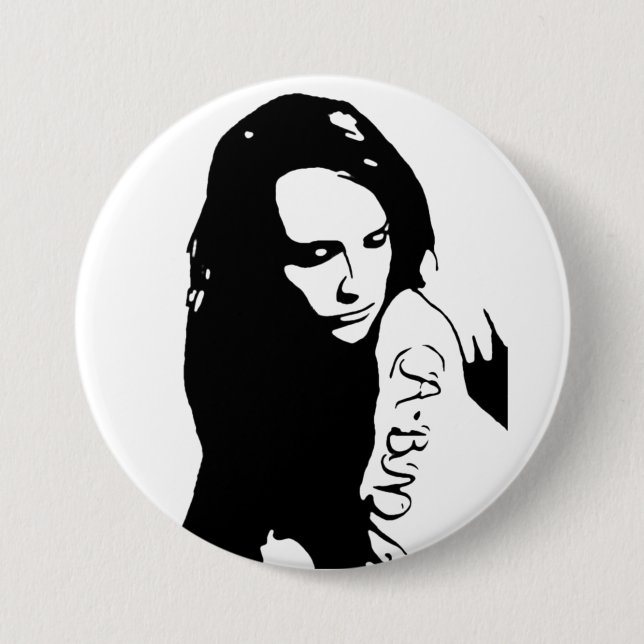 Badge Rond 7,6 Cm Tattooed girl (Devant)