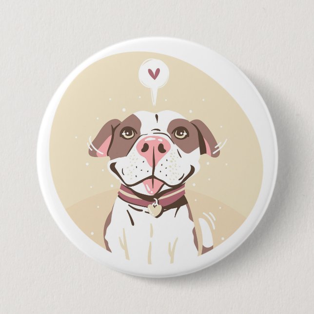 Badge Rond 7,6 Cm Taureau de la pointe (Devant)
