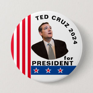 Badge Rond 7,6 Cm Ted Cruz à la présidence 2024