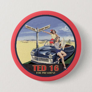 Badge Rond 7,6 Cm Ted Cruz pour le président 2016