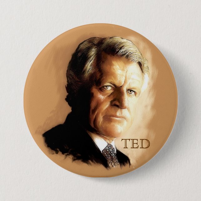 Badge Rond 7,6 Cm Ted Kennedy (Devant)