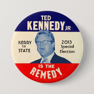 Badge Rond 7,6 Cm Ted Kennedy, JR pour le sénateur 2013 des