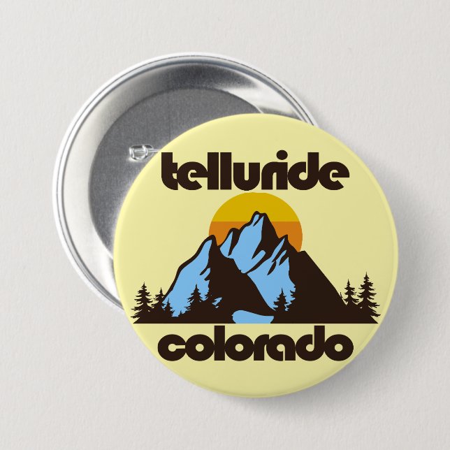 Badge Rond 7,6 Cm Telluride, Colorado (Devant & derrière)