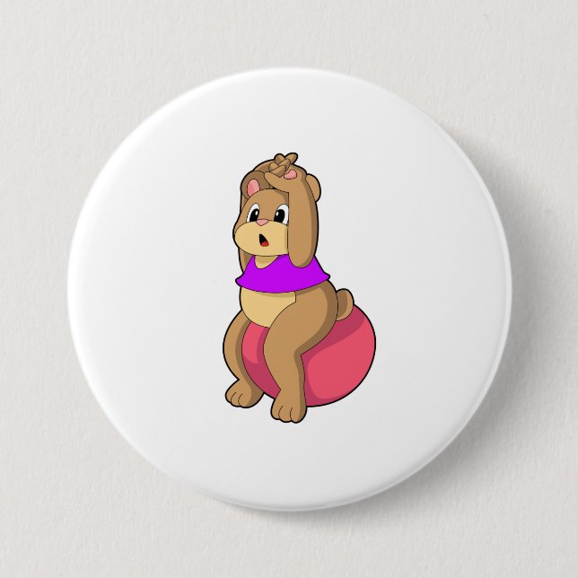 Badge Rond 7,6 Cm Tenez-vous en forme avec l'exercice ball.PNG (Devant)