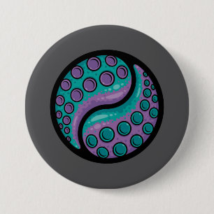 Badge Rond 7,6 Cm Tentacle Yin Yang