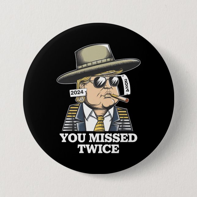 Badge Rond 7,6 Cm Tentative d'assassinat de Trump Trump 2024 Vous av (Devant)
