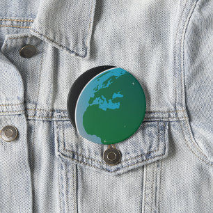 Badge Rond 7,6 Cm Terre de l'espace