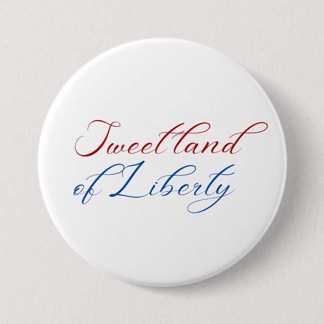 Badge Rond 7,6 Cm Terre douce de liberté 4 juillet Amérique (Devant)