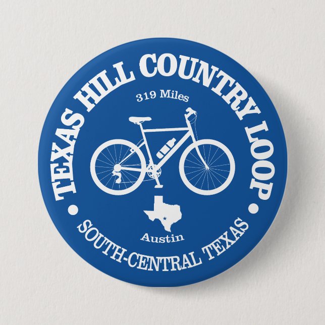 Badge Rond 7,6 Cm Texas Hill Country (cyclisme) (Devant)