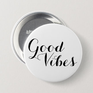Badge Rond 7,6 Cm Texte Et Couleurs Personnalisables Good Vibes